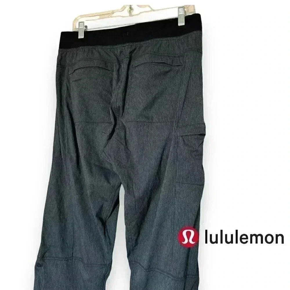 Lululemon Pants Mens L Gray Sweatpants Drawstring Cargo Workout Hiking Gym Gray - Picture 1 of 7